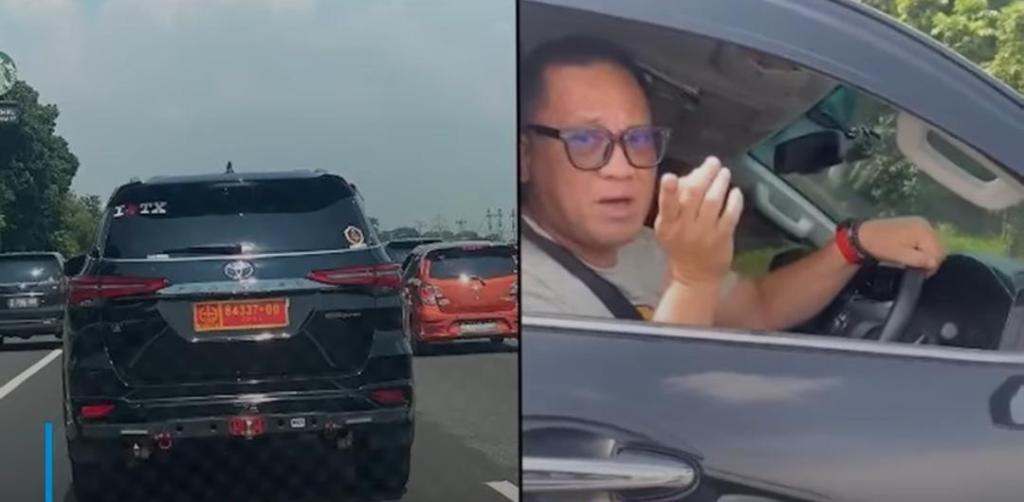 MENGAKU ADIK JENDRAL. PENGEMUDI FORTUNER PLAT TNI  MARAH USAI TABRAK MOBIL WARTAWAN. 