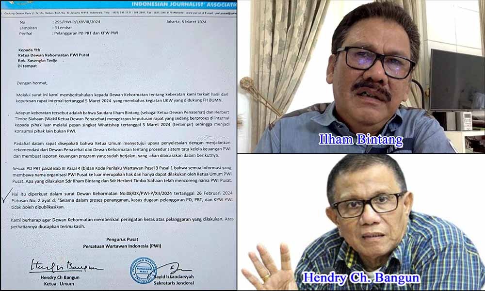 Bocor! PWI Pusat Minta Ilham Bintang dan Timbo Siahaan Diberikan Peringatan&nbsp;Keras
