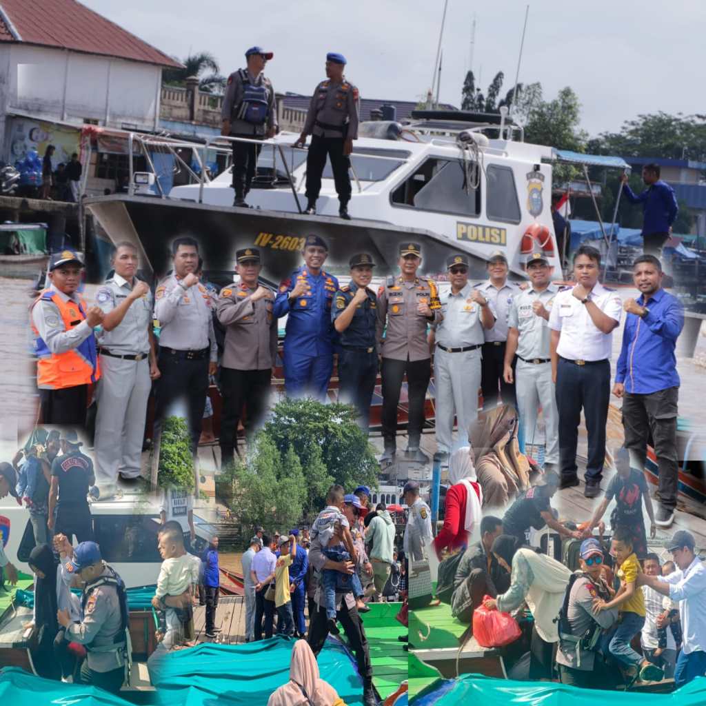 H+4, Polres Inhil Lakukan Pengawasan dan Monitor Arus Balik&nbsp;Lebaran