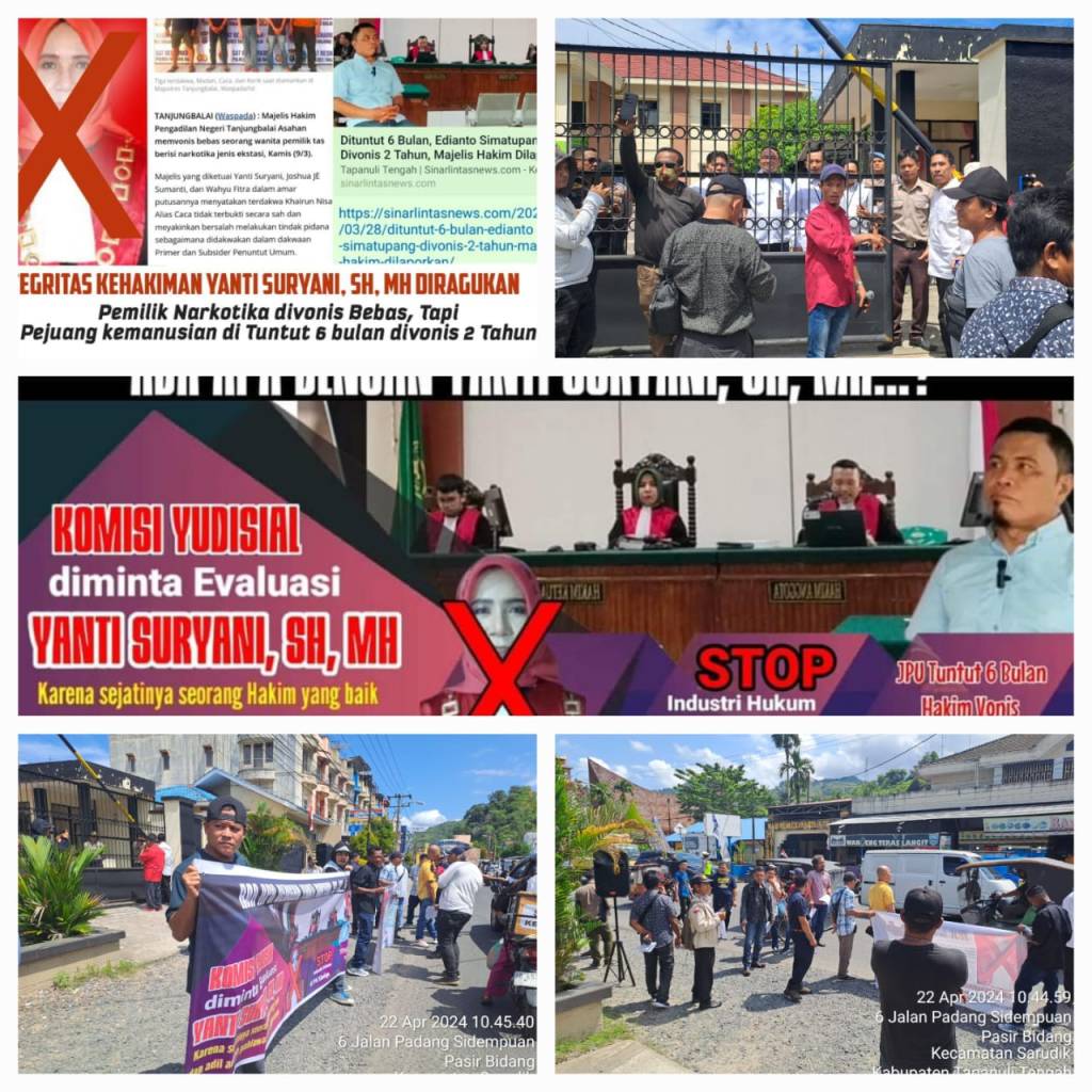 Masyarakat Anti Penindasan (AMAN) Melakukan Demo di Pengadilan Negri&nbsp;Sibolga.