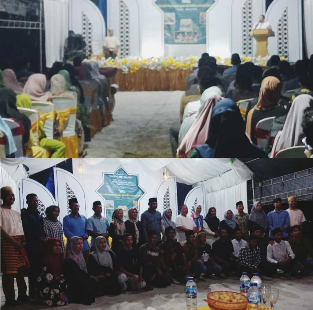 Bupati Pulau Taliabu H. Aliong Mus, S.T. Ketua KNPI Pulau Taliabu Hj.Citra Pus Pasari Mus. Hadiri Kegiatan Penutupan Gema Ramadan Juga Halal Bihalal Di Desa&nbsp;Todoli.
