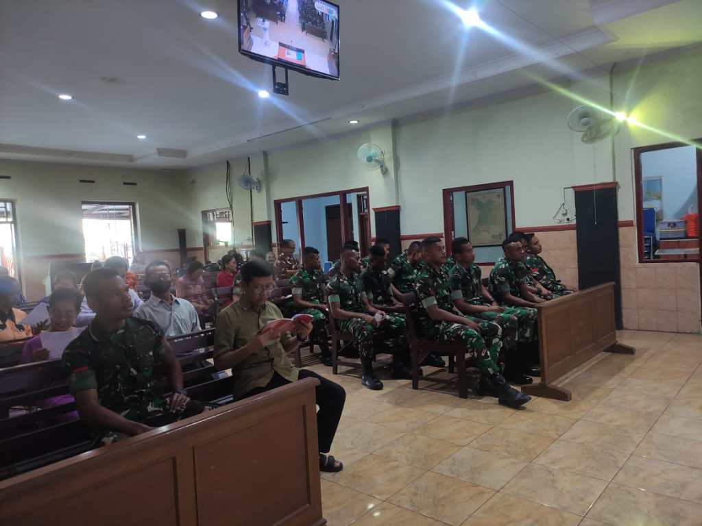 Ditengah Pelaksanaan TMMD Ke-120 Kodim 0726/Sukoharjo, Tidak Mengurangi Antusias Anggota Satgas TMMD Melaksanakan&nbsp;Ibadah